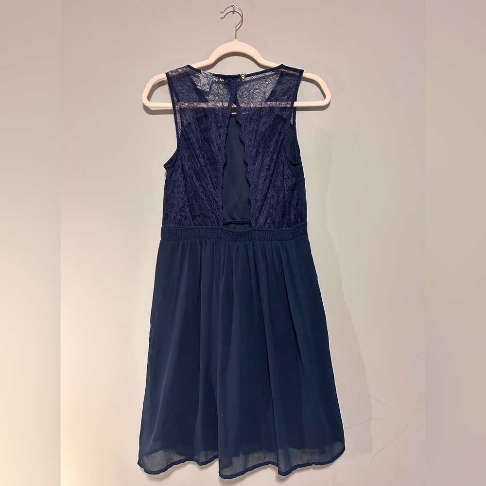 Lace open back dress
